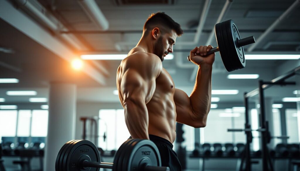 strength training benefits Strength training benefits illustrated with a person lifting weights to improve muscle tone and overall health.